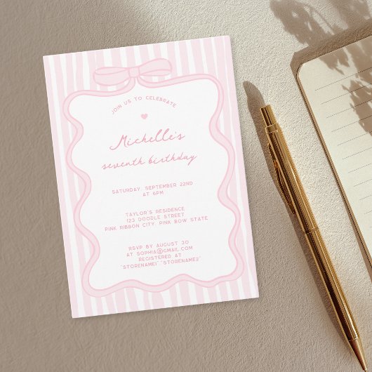 Elegante Roze Met de Hand Getekende Boog Elke Leef Kaart