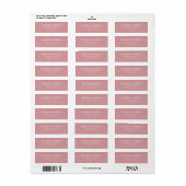 Elegante Roze Minimalist Etiket (Full Sheet)