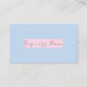 Elegante Roze Minimalist met QR-code Visitekaartje (Voorkant)