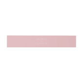 Elegante Roze Minimalistische Namen Uitnodigingen Wikkel (Vlak)