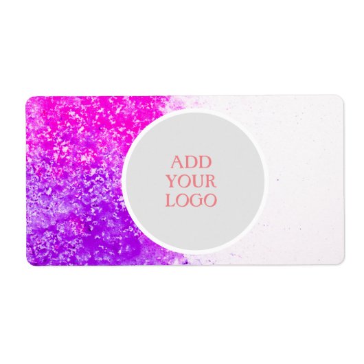 Elegante roze modern etiket (Voorkant)