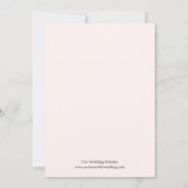 Elegante roze moderne bruiloft kaart (Achterkant)