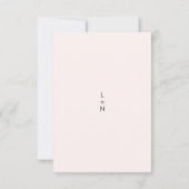 Elegante roze moderne bruiloft RSVP kaartje (Achterkant)