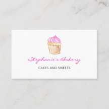 Elegante Roze Moderne Cupcake Bakkerij