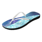 Elegante Roze Moderne gradiënt galaxy glitter ster Teenslippers (Schuin)