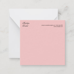 Elegante Roze Moderne Notitiekaart Designstijl Notitiekaartje