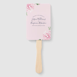 Elegante roze moderne welkomstroute handwaaier