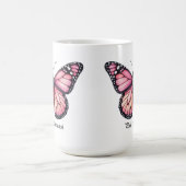 Elegante Roze Monarchvlinder Wrap Magische Mok (Midden)