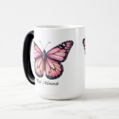 Elegante Roze Monarchvlinder Wrap Magische Mok (Voorkant links)