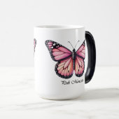 Elegante Roze Monarchvlinder Wrap Magische Mok (Voorkant rechts)
