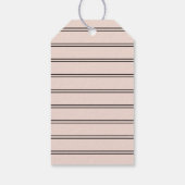 Elegante Roze Monogram Bruiloft Favor Cadeaulabel (Achterkant)