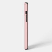 Elegante roze monogram initiaal iPhone hoesje (Linkerkant)