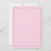 Elegante Roze Monogram Moderne Trouw Kaart (Achterkant)