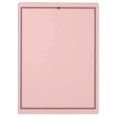 Elegante Roze Monogram Script Naam Klembord (Achterkant)