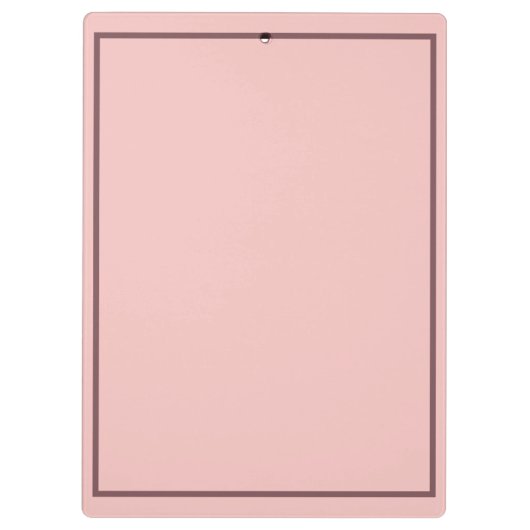 Elegante Roze Monogram Script Naam Klembord (Achterkant)