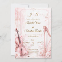 Elegante Roze Muzikale Trouwdag