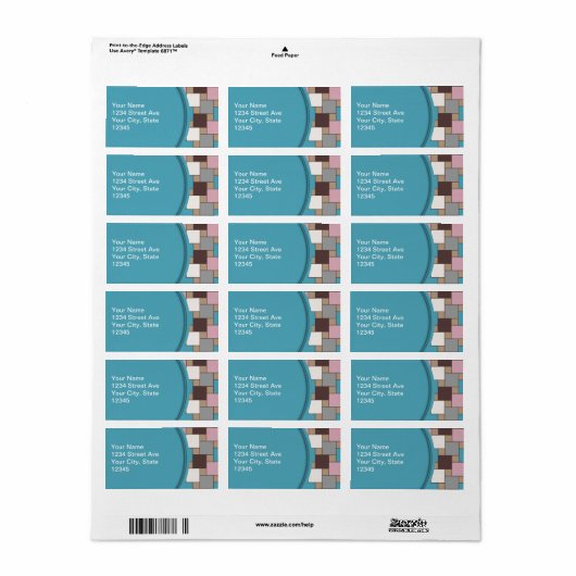 Elegante roze nectar etiket (Full Sheet)