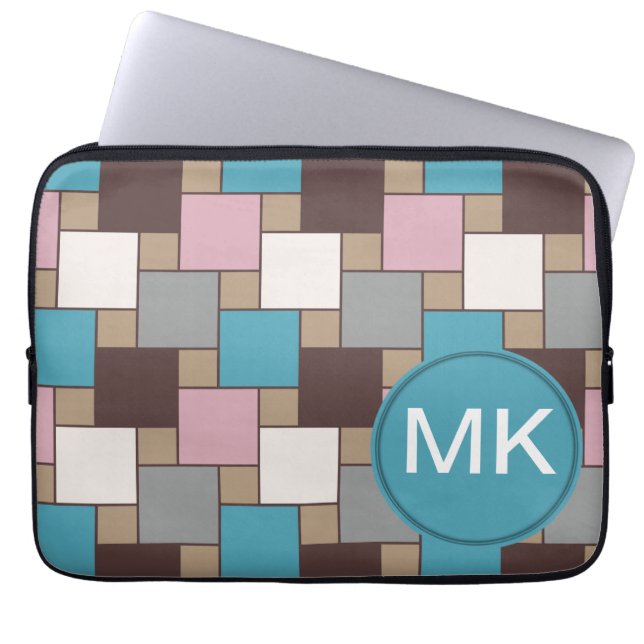 Elegante roze nectar laptop sleeve (Voorkant)