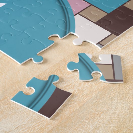 Elegante roze nectar legpuzzel (Zijkant)