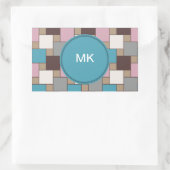 Elegante roze nectar rechthoekige sticker (Tas)