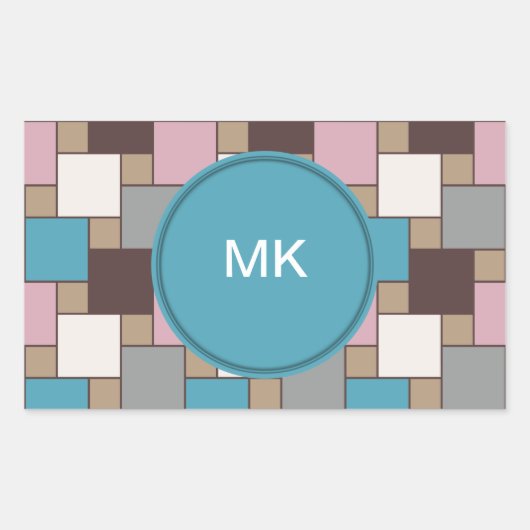 Elegante roze nectar rechthoekige sticker (Voorkant)