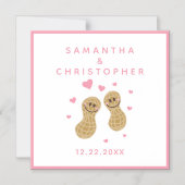 Elegante Roze Noten Die Verliefd Zijn Op Elkaar Tr Magnetische Uitnodiging (Voorkant)