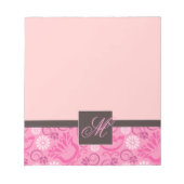 Elegante roze notitieblok met monogram (Voorkant)