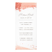 Elegante Roze Oogschaduw Make-up Prijslijst  Reclamekaart (Achterkant)