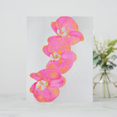 Elegante roze oranje waterverf orchideeën (Staand voorkant)