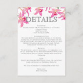 Elegante Roze Orchidee Bloeit Tropische Bloemen Hu Informatiekaartje (Voorkant)