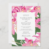 Elegante Roze Orchidee Bloeit Tropische Bloemen Hu Kaart (Voorkant)