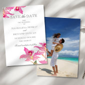 Elegante Roze Orchidee Bloeit Tropische Fotobruilo Save The Date