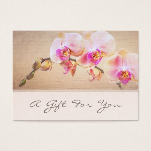 Elegante roze orchidee bloem bloemist visitekaartjes (Voorkant)