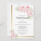 Elegante Roze Orchidee Bloemen Bruids Brunch Kaart (Voorkant)
