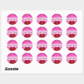 Elegante roze orchidee bruiloft stickers (Vel)