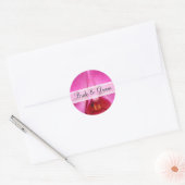 Elegante roze orchidee bruiloft stickers (Envelop)