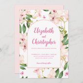Elegante Roze Orchidee Roos Bloementuin Trouwen Kaart (Voorkant / Achterkant)