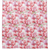 Elegante Roze Orchideeën Gordijn (Voorkant)