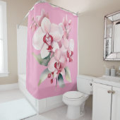 Elegante Roze Orchideeën Gordijn (In situ)