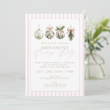 Elegante Roze Ornamentenruil Kerstfeest