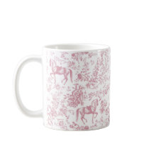 Elegante Roze Paardensport Bloemendessin 
