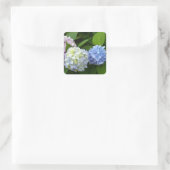 Elegante roze paarse blauw Hydrangeas bloemen Vierkante Sticker (Tas)