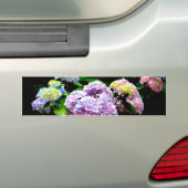 Elegante roze paarse blauwe bloemen hortensia tuin bumpersticker (Op auto)
