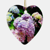 Elegante roze paarse blauwe bloemen hortensia tuin keramisch ornament (Rechts)