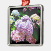 Elegante roze paarse blauwe bloemen hortensia tuin metalen ornament (Links)