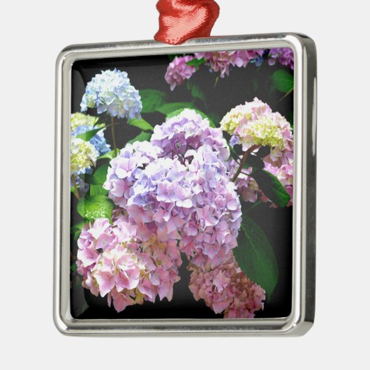 Elegante roze paarse blauwe bloemen hortensia tuin metalen ornament (Links)