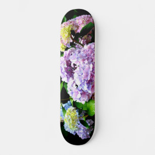 Elegante roze paarse blauwe bloemen hortensia tuin persoonlijk skateboard