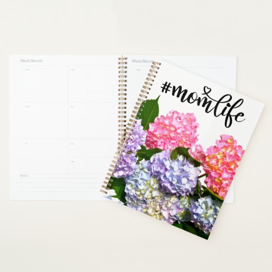 Elegante roze paarse blauwe bloemen hortensia's Mo Planner (Display)