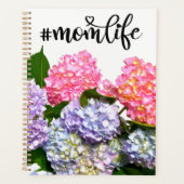 Elegante roze paarse blauwe bloemen hortensia's Mo Planner (Voorkant)