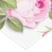 Elegante roze paarse bloem lange tafelloper (Hoek)